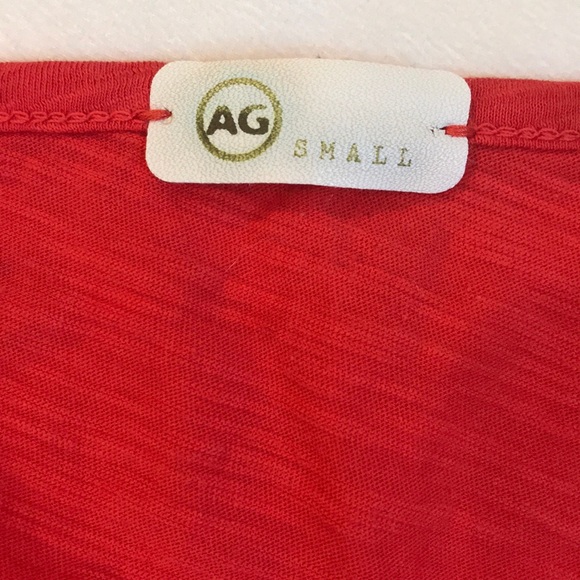 Anthropologie orange/red knit tee S - Picture 5 of 5